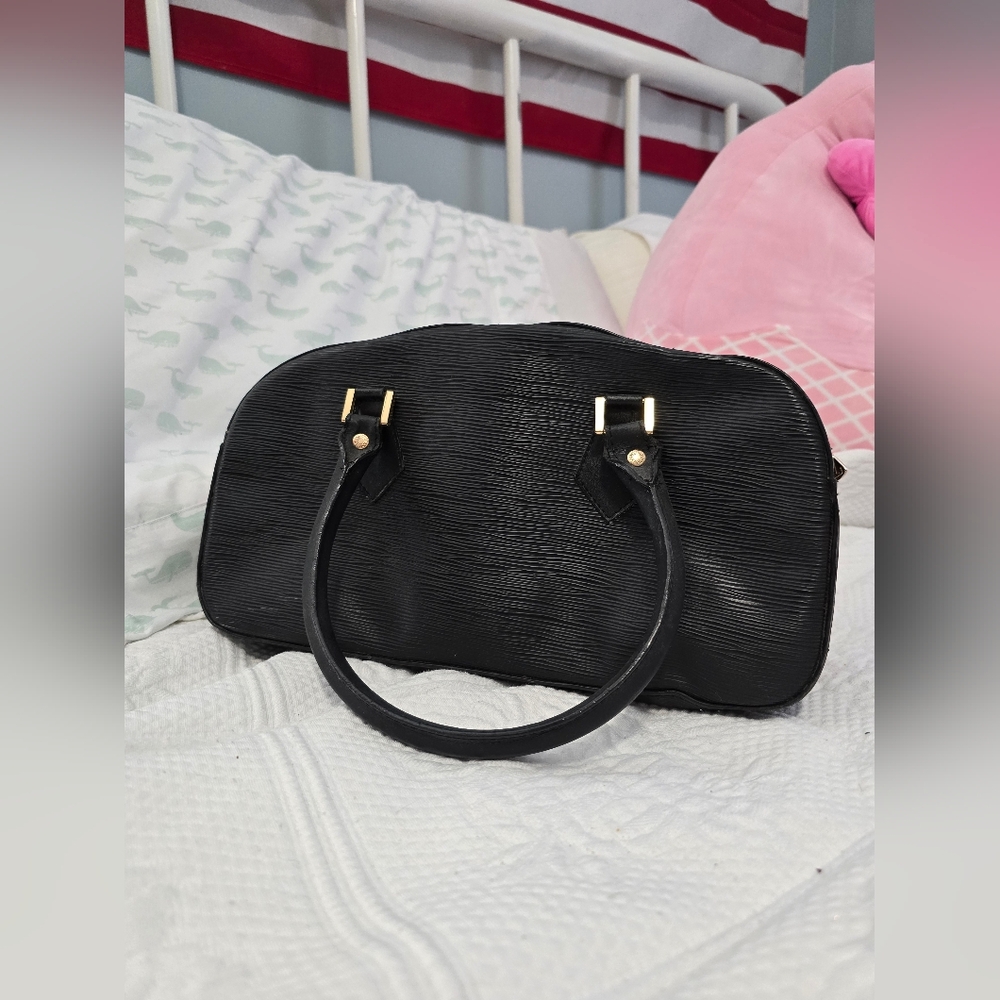LOUIS VUITTON jasmine Epi Leather Handbag Noir Guc